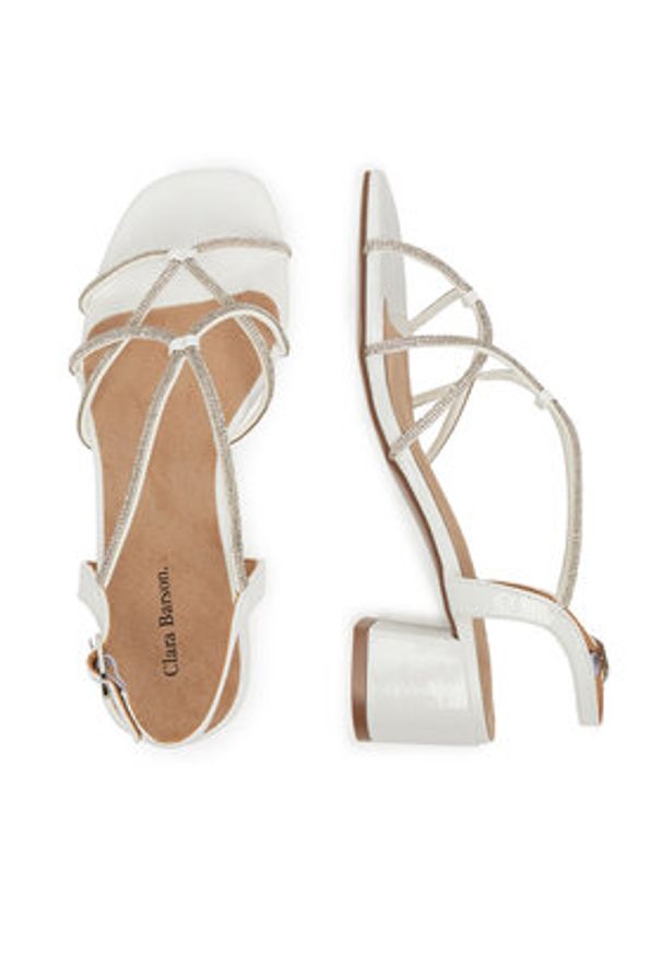 Clara Barson Sandały WS24055-03 Biały. Kolor: biały. Materiał: skóra