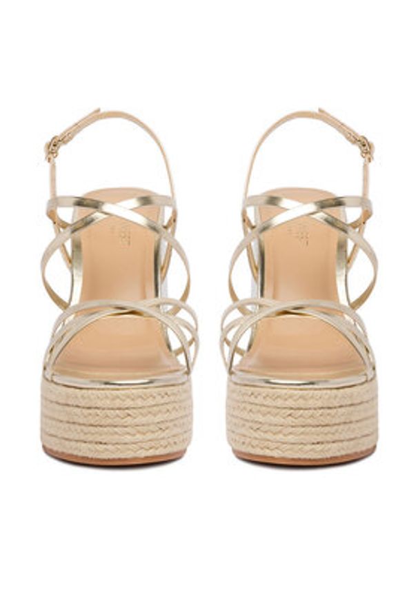 Nine West Sandały CEO-SW25-3 04 Złoty. Kolor: złoty. Materiał: materiał