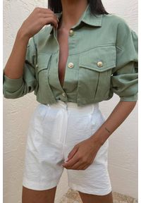 IVET - Damska koszula LABONETA OLIVE. Okazja: na co dzień. Kolor: oliwkowy. Styl: casual, elegancki #1