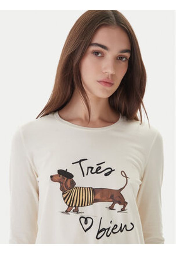 Weekend Max Mara Bluzka Renoir 2525946032 Écru Regular Fit. Materiał: bawełna