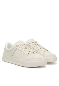 TOMMY HILFIGER - Tommy Hilfiger Sneakersy Court Mix Lnubuck FM0FM05410 Beżowy. Kolor: beżowy. Materiał: skóra #5