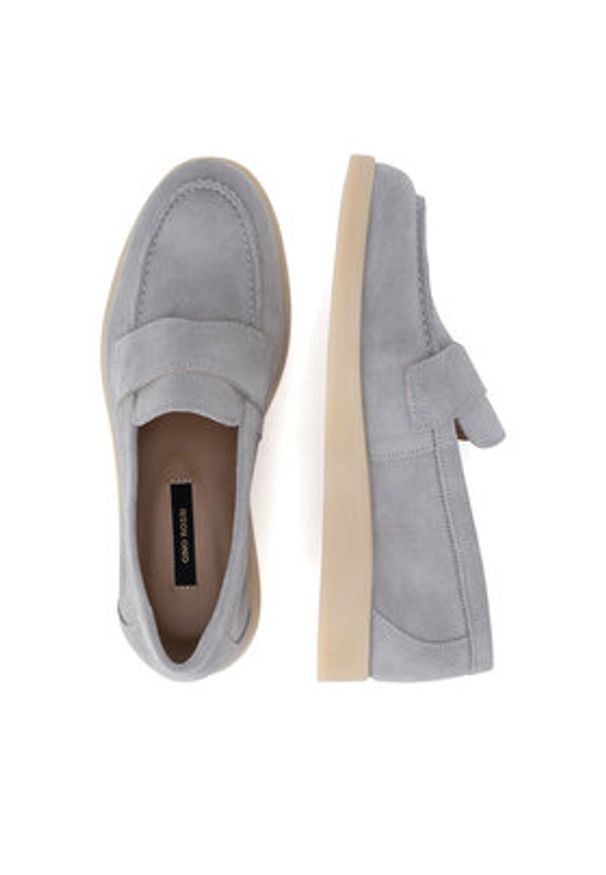 Gino Rossi Mokasyny ELIA-E25-26281 Szary. Kolor: szary. Materiał: skóra, zamsz