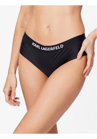 Karl Lagerfeld - KARL LAGERFELD Dół od bikini 230W2214 Czarny. Kolor: czarny. Materiał: syntetyk