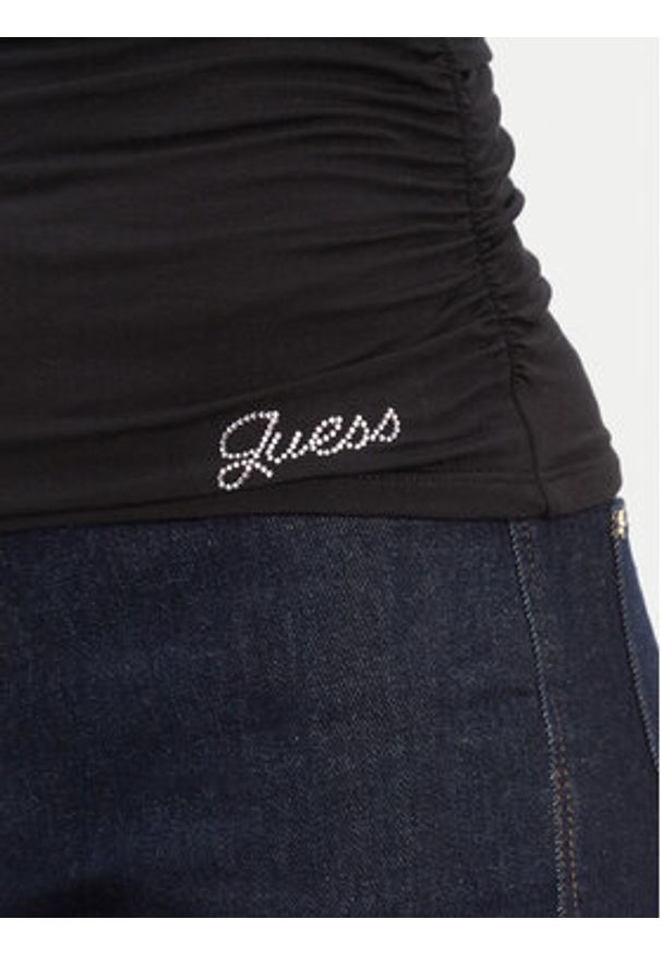 Guess Top W5YP28 KACM2 Czarny Regular Fit. Kolor: czarny