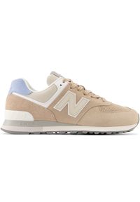 Buty unisex New Balance U574OO2 – beżowe. Okazja: na co dzień. Kolor: beżowy. Materiał: guma, zamsz, skóra, materiał, syntetyk. Szerokość cholewki: normalna. Model: New Balance 574