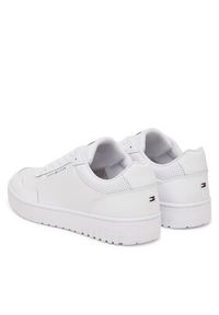 TOMMY HILFIGER - Tommy Hilfiger Sneakersy Th Basket Core Leather FM0FM05927 Biały. Kolor: biały. Materiał: skóra #4