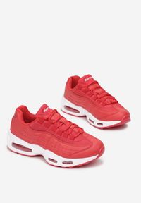 Renee - Czerwone Sneakersy Avagune. Nosek buta: okrągły. Kolor: czerwony. Materiał: materiał. Szerokość cholewki: normalna. Wzór: aplikacja #3