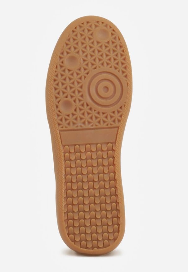 Born2be - Brązowe Sneakersy z Zamszu Naturalnego ze Skórzaną Wkładką i Przeszyciami Muririal. Okazja: na co dzień. Kolor: brązowy. Materiał: zamsz, skóra. Wzór: nadruk