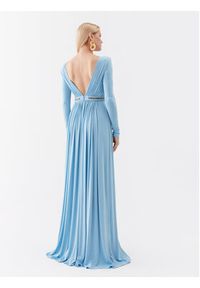 Elisabetta Franchi Sukienka wieczorowa AB-456-32E2-V780 Niebieski Regular Fit. Kolor: niebieski. Styl: wizytowy