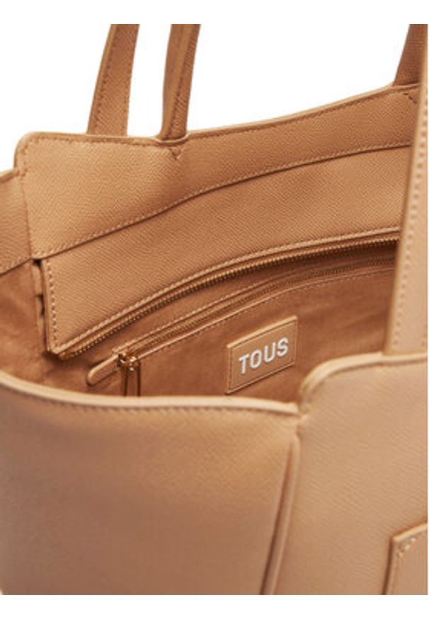 Tous - TOUS Torebka Brenda City 2002192245 Beżowy. Kolor: beżowy. Materiał: skórzane