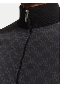 Karl Lagerfeld - KARL LAGERFELD Bluza 655014 561303 Czarny Regular Fit. Typ kołnierza: dekolt w karo. Kolor: czarny. Materiał: wiskoza #5