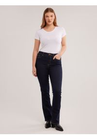 Big-Star - Jeansy damskie granatowe Adela Bootcut 505. Kolor: niebieski