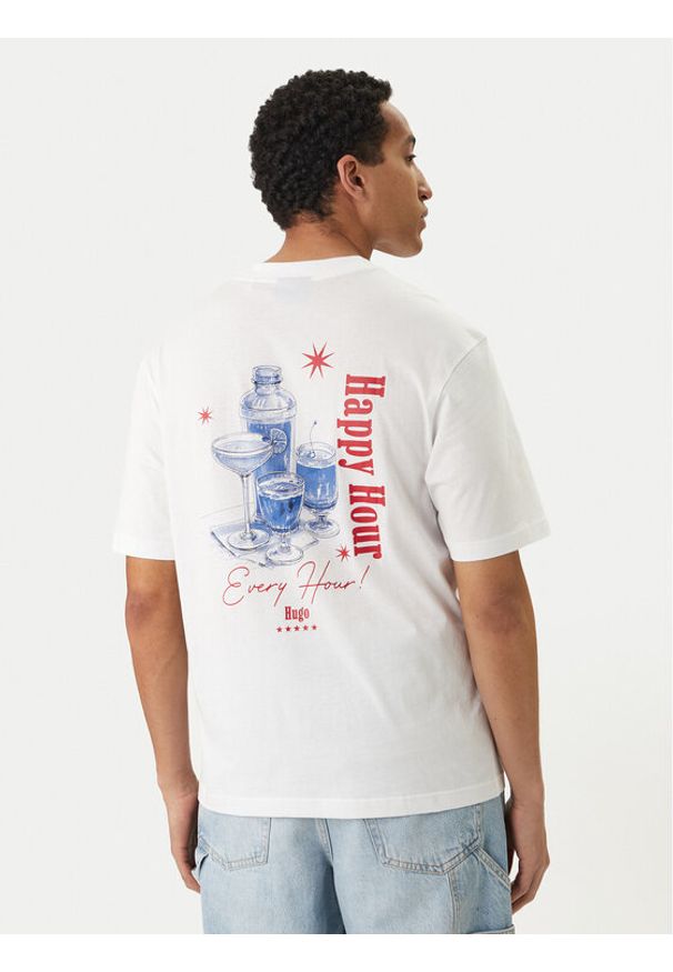 Hugo - HUGO T-Shirt Nucavo 50560040 Biały Regular Fit. Kolor: biały. Materiał: bawełna
