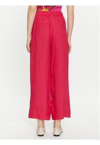Marella Spodnie materiałowe Apogeo 2413131084 Różowy Relaxed Fit. Kolor: różowy. Materiał: len #4
