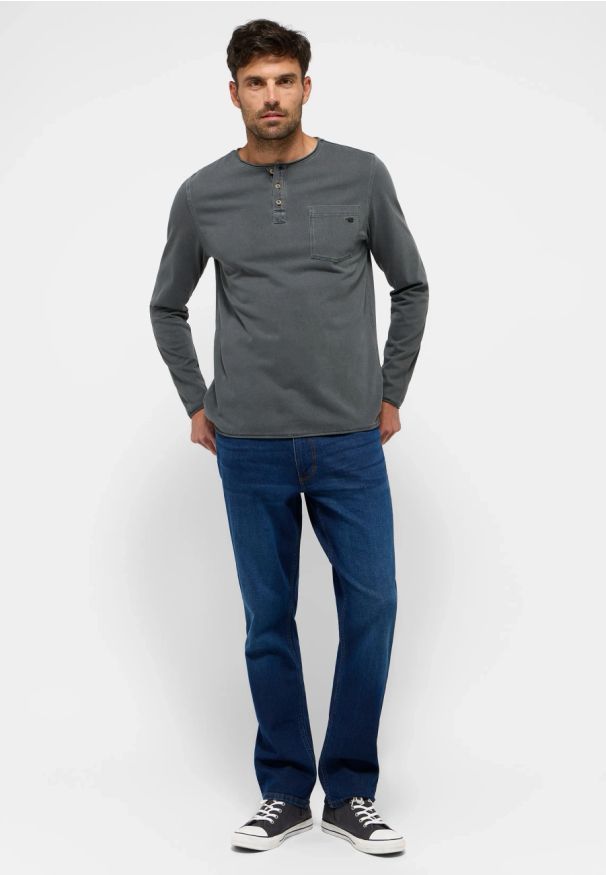 Męskie Spodnie Jeansowe Mustang Style Washington Straight Denim Blue 1015885 5000 802