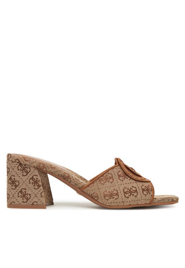 Guess Klapki FLJGEE FAL03 Brązowy. Kolor: brązowy. Materiał: skóra