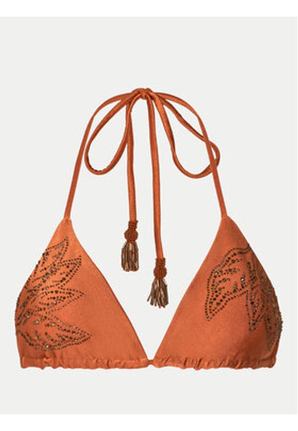 Maaji Góra od bikini Satin Umber Balmy PT3195STR037 Brązowy. Kolor: brązowy. Materiał: syntetyk