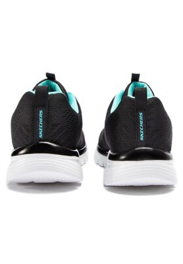 skechers - Skechers Sneakersy Get Connected 12615/BKTQ Czarny. Kolor: czarny. Materiał: mesh, materiał