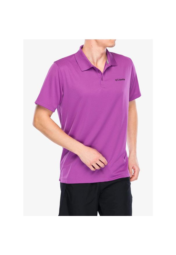 columbia - Koszulka polo męska Columbia Utilizer Polo. Typ kołnierza: polo. Kolor: fioletowy