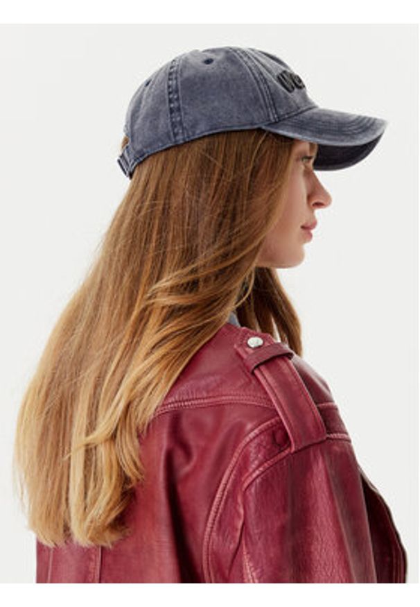 Weekend Max Mara Czapka z daszkiem Bruno 2525576024 Granatowy. Kolor: niebieski. Materiał: materiał, bawełna