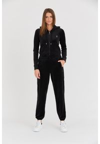 Juicy Couture - JUICY COUTURE Czarne damskie spodnie dresowe Lilian Jogger, Rozmiar XS. Kolor: czarny. Materiał: dresówka #7