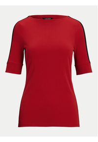 Lauren Ralph Lauren - LAUREN RALPH LAUREN Bluzka 200957589002 Czerwony Slim Fit. Kolor: czerwony. Materiał: bawełna #5