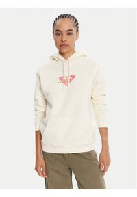 Roxy Bluza Surf Stoked Crew Brushed Vint ERJFT05018 Écru Regular Fit. Materiał: bawełna