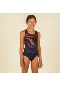 Strój jednoczęściowy pływacki dla dzieci Speedo Splashback. Kolor: niebieski, wielokolorowy, pomarańczowy, czarny. Materiał: materiał, poliester #1