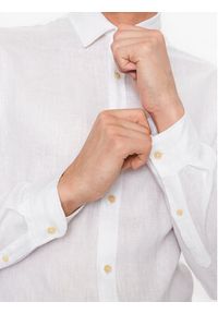Jack & Jones - Jack&Jones Koszula Ordinary 12238716 Biały Regular Fit. Kolor: biały. Materiał: len