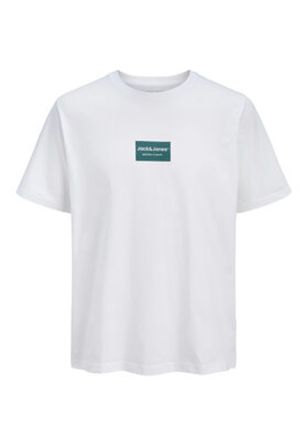 Jack & Jones T-Shirt Frank 12288092 Biały Relaxed Fit. Kolor: biały. Materiał: bawełna