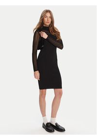 Hugo - HUGO Sukienka dzianinowa Siclaminy 50542664 Czarny Slim Fit. Kolor: czarny. Materiał: syntetyk #3