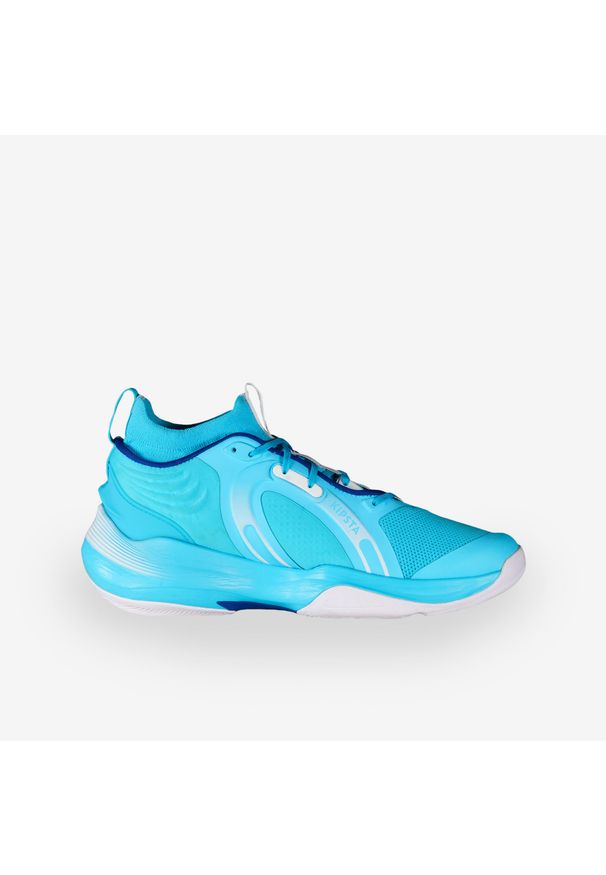 ALLSIX - Buty do siatkówki dla dorosłych Allsix VB900 Stability. Kolor: biały, niebieski, wielokolorowy. Szerokość cholewki: normalna. Wzór: geometria. Sport: siatkówka