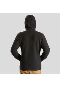 quechua - Polar turystyczny męski Quechua NH500 Warm. Typ kołnierza: kaptur. Kolor: czarny. Materiał: poliester, elastan, materiał, polar. Sport: turystyka piesza