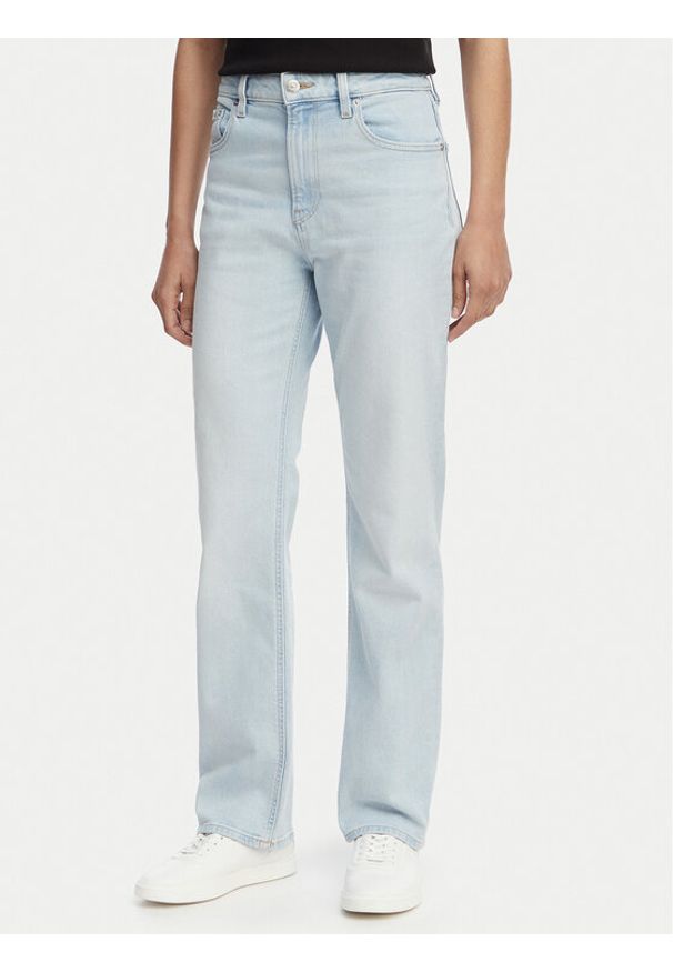 Calvin Klein Jeans Jeansy LV047F710G Niebieski jasny Straight Fit. Kolor: niebieski