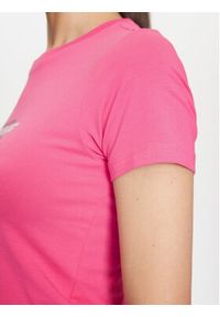 Guess Jeans T-Shirt W4YI03 J1314 Różowy Slim Fit. Kolor: różowy. Materiał: bawełna