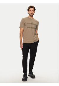BOSS T-Shirt 50525224 Beżowy Regular Fit. Kolor: beżowy. Materiał: bawełna #5