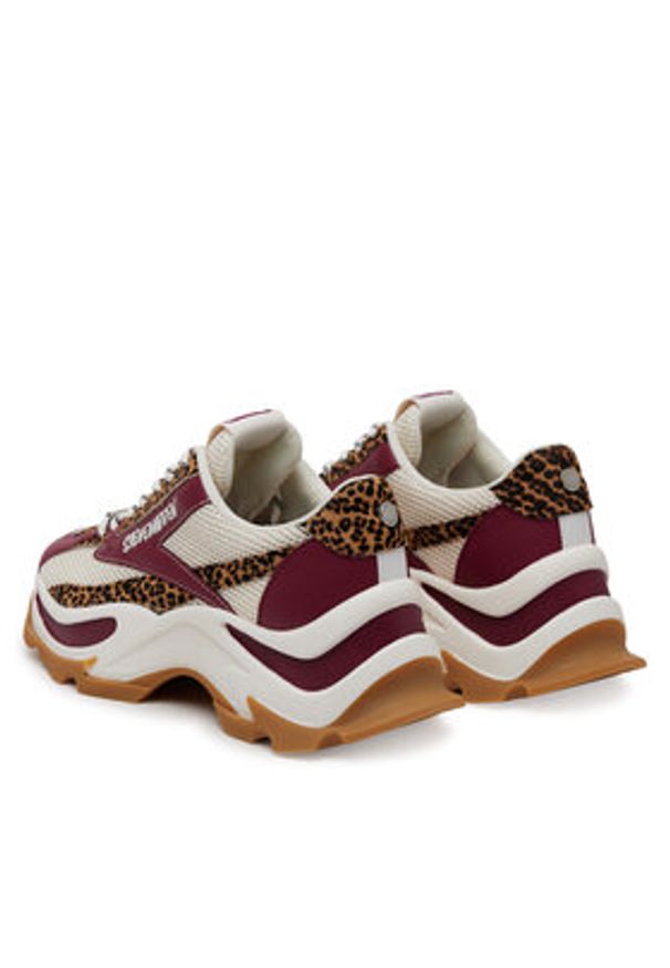 Steve Madden Sneakersy Zoomz-L SM11003503 Bordowy. Kolor: czerwony. Materiał: materiał