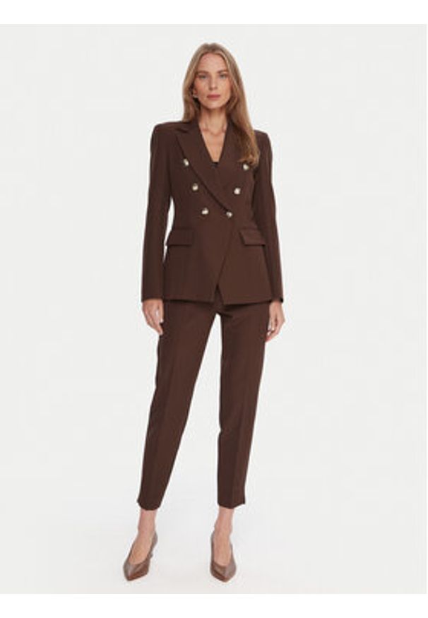 Maryley Spodnie materiałowe 25IB52Z/M17/43CO Brązowy Regular Fit. Kolor: brązowy. Materiał: syntetyk