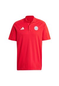 Adidas - Polo Bayernu Monachium DNA 2025/26. Typ kołnierza: polo. Kolor: czerwony. Materiał: dresówka. Sport: piłka nożna #1
