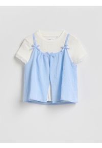 Reserved - Dwuwarstwowa bluzka - wielobarwny. Materiał: dzianina, bawełna #1