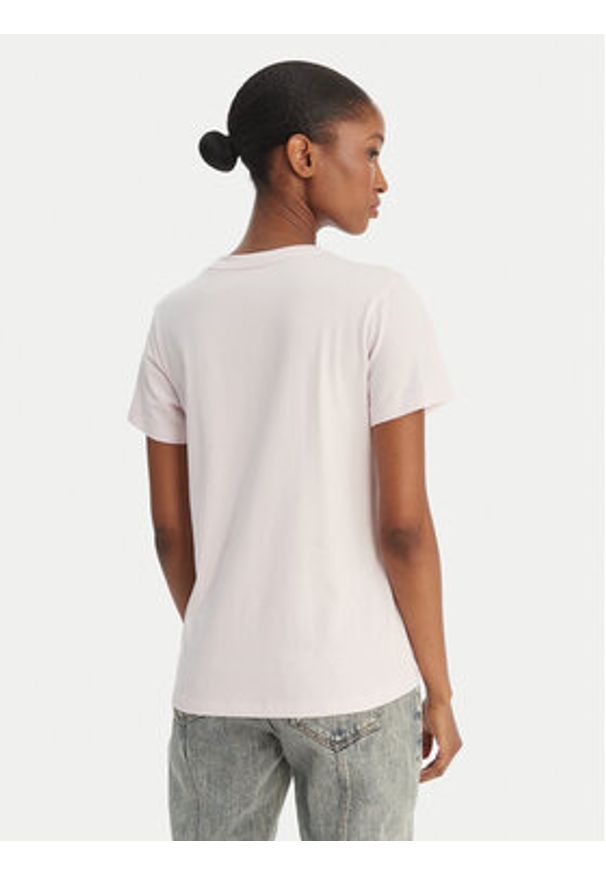 Guess Jeans T-Shirt W4YI10 J1314 Różowy Regular Fit. Kolor: różowy. Materiał: bawełna