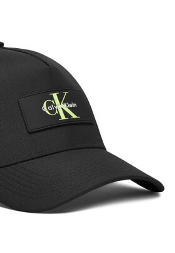 Calvin Klein Czapka z daszkiem Logo LV04D5025G Czarny. Kolor: czarny. Materiał: poliester, materiał