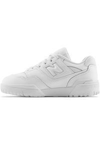 Buty dziecięce New Balance GSB550WW – białe. Okazja: na co dzień. Kolor: biały. Materiał: guma, materiał, syntetyk. Szerokość cholewki: normalna. Sport: koszykówka #2