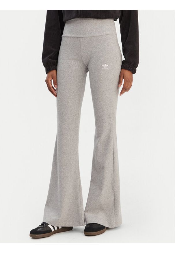Adidas - adidas Legginsy Essentials IY9674 Szary Flared Leg. Kolor: szary. Materiał: wiskoza