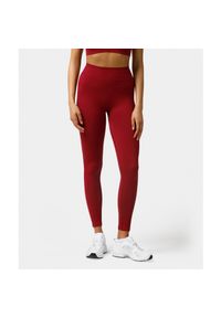 Legginsy bezszwowe push-up Carpatree Elite czerwone. Stan: podwyższony. Kolor: czerwony. Materiał: skóra, elastan
