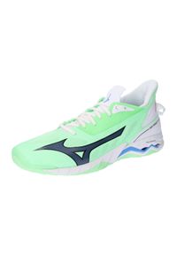Buty halowe Mizuno Wave Mirage. Kolor: wielokolorowy, biały, zielony. Model: Mizuno Wave. Sport: piłka ręczna