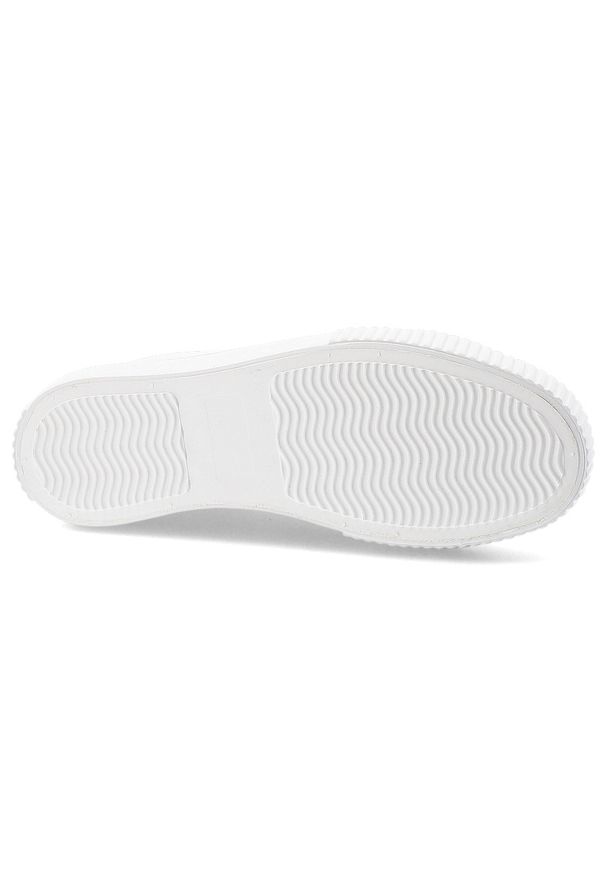 Big-Star - Sneakersy damskie Big Star, na płaskiej podeszwie z eko skóry z okrągłym noskiem i sznurowane, białe, SS274026. Okazja: na co dzień. Nosek buta: okrągły. Zapięcie: sznurówki. Kolor: biały. Materiał: materiał, syntetyk, guma, skóra. Szerokość cholewki: normalna. Obcas: na płaskiej podeszwie