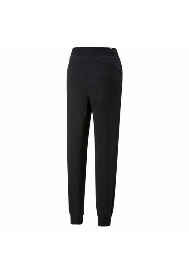 Puma - Spodnie damskie Pum ESS+ Embroidery High-Waist Pants FL. Stan: podwyższony. Kolor: czarny