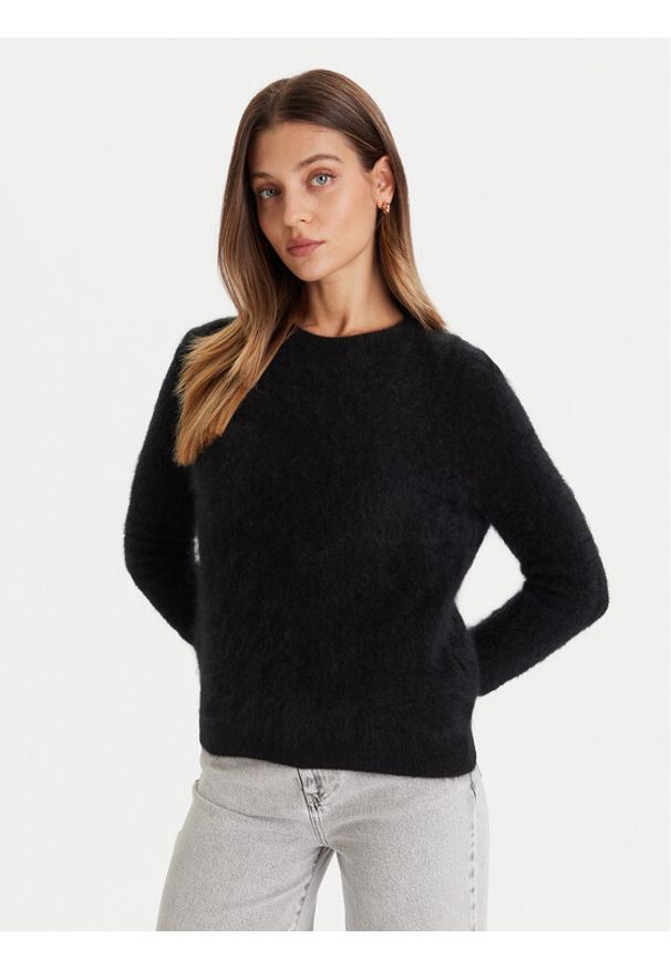 ViCOLO Sweter 22066F Czarny Regular Fit. Kolor: czarny. Materiał: kaszmir