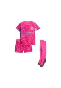 Puma - Dziecięcy strój bramkarski Manchester City 25/26 PUMA. Kolor: różowy. Materiał: dresówka. Styl: młodzieżowy, sportowy